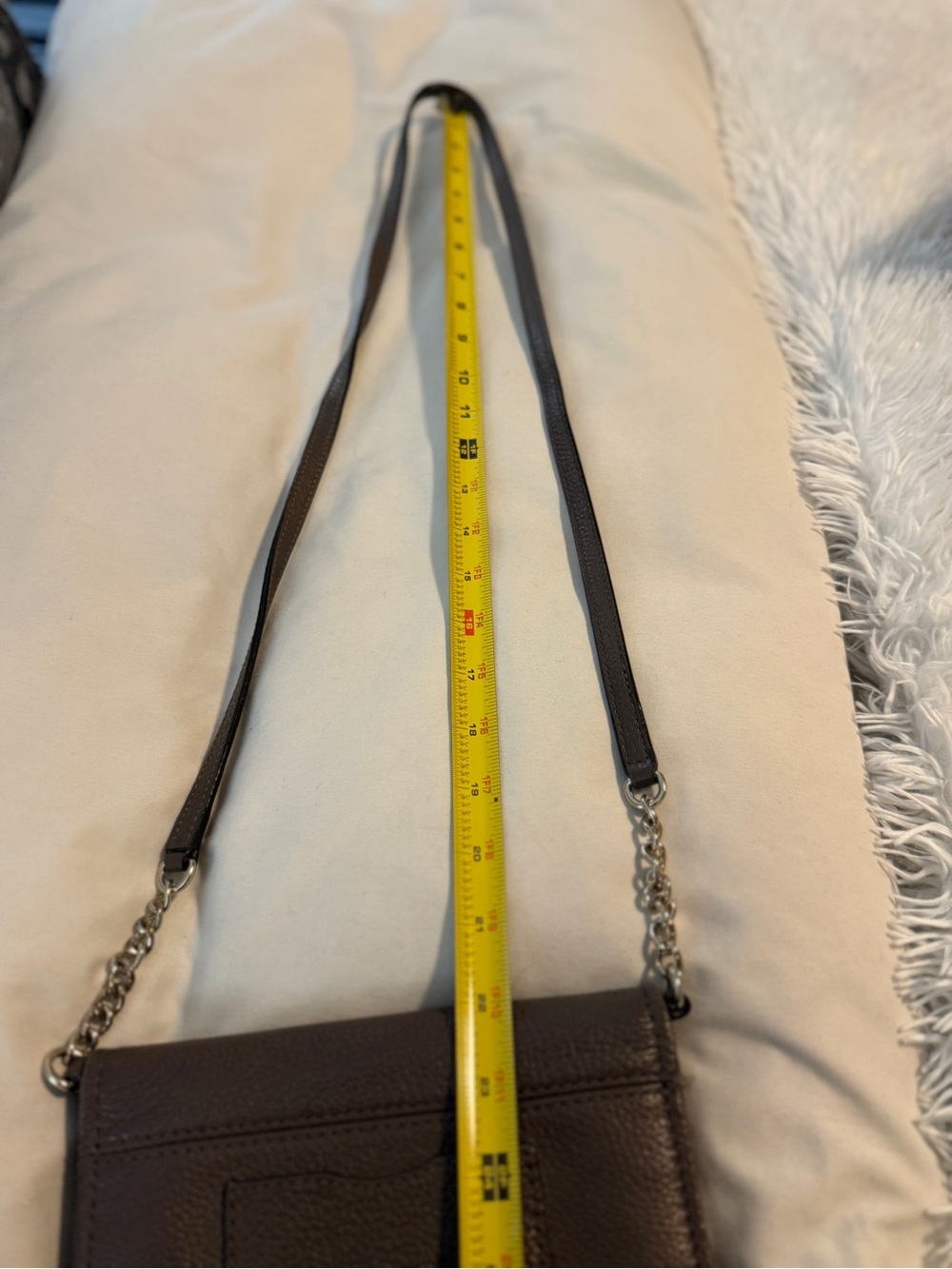 kate spade taupe brown leather crossbody wallet - Picture 9 of 12